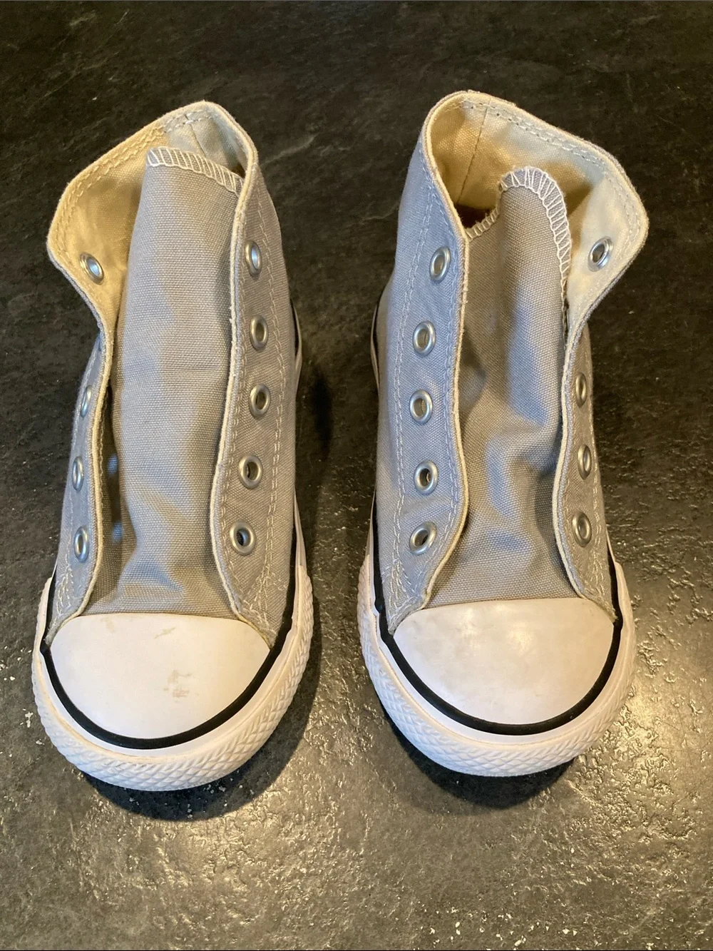 Boys Converse All Star gray high top sneakers size 8